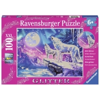 Ravensburger puzzle (slagalice) - Magični vukovi sa gliterom