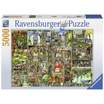 Ravensburger puzzle (slagalice)- Bizarre Town 5000