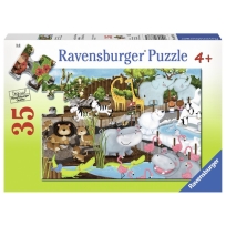 Ravensburger puzzle (slagalice) - Slatke zivotinje u zoo vrtu