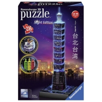 Ravensburger 3D puzzle (slagalice) - Finansijski centar Taipei 101 nocno izdanje