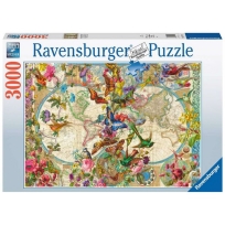 Ravensburger puzzle (slagalice) – Mapa sveta, flora i fauna